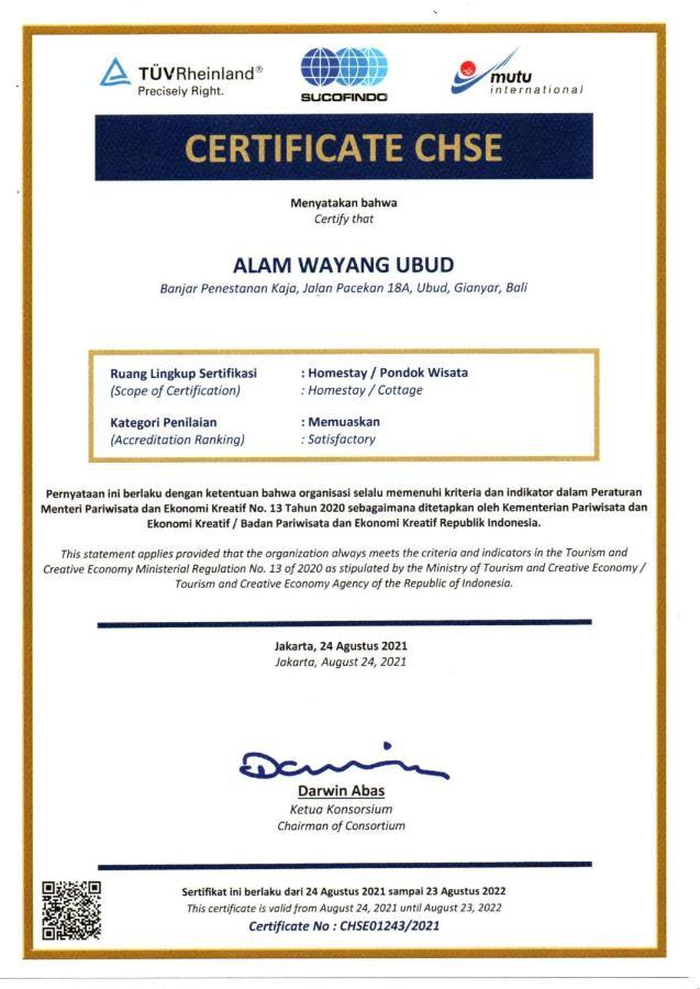 Alam Wayang Ubud - Chse Certified Kültér fotó